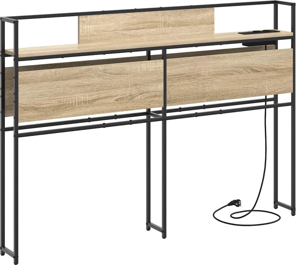 vidaXL Tăblie de depozitare cu raft Stejar sonoma 120 cm Lemn compozit