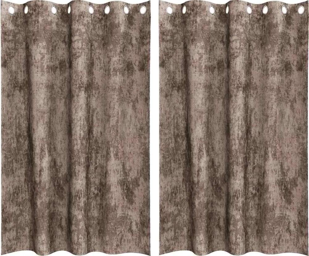 vidaXL Cortine din catifea 2 pcs Cappuccino 175 x 140 cm Catifea
