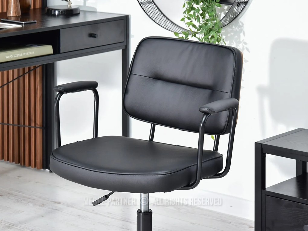 Scaun Henro (nuc închis + negru). 1109943