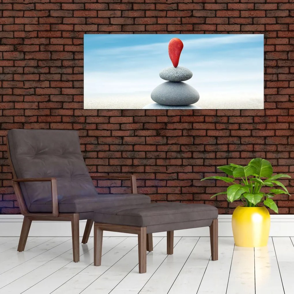 Tablou -Echilibru cu pietre (120x50 cm)