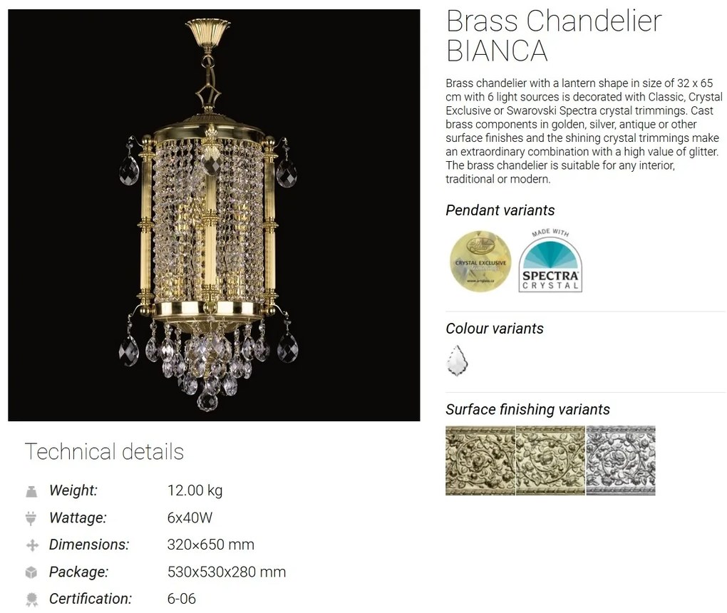 Candelabru, Lustra Cristal Bohemia Exclusive BIANCA