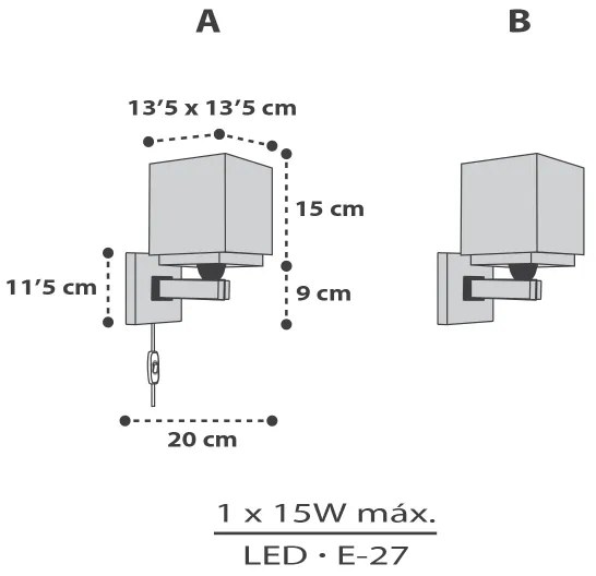 Aplică pentru copii Dalber 63379 LITTLE PIXEL 1xE27/15W/230V