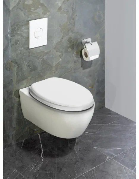 WENKO 22885100-WC Capac WC URBIO 36x42,5 cm alb/argintiu