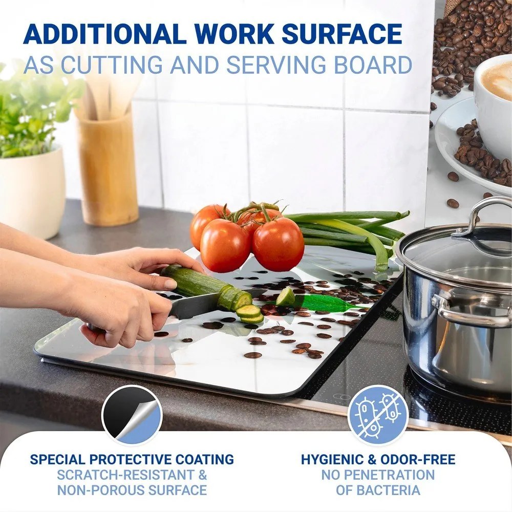 Protecții de aragaz 2 buc. din sticlă temperată 52x30 cm Café Aromatica – Maximex