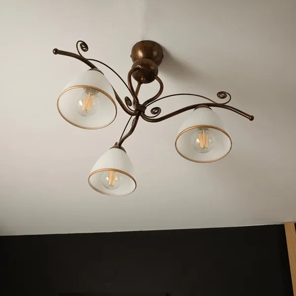 Lustră LED aplicată Brilagi ANTICO 3xE27/60W/230V patină bronz