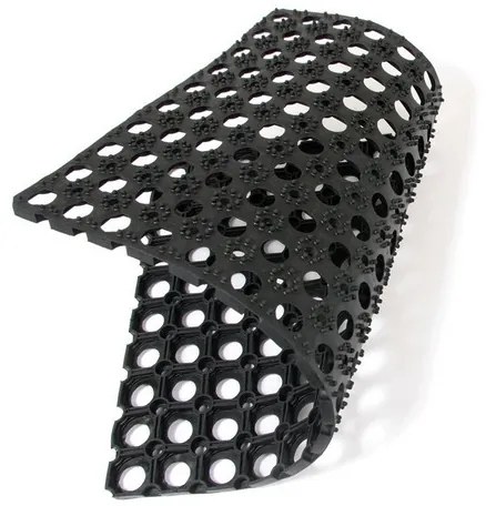 Covoraș de curățare din cauciuc Fagure 40 x 60 x 1,6 cm, negru