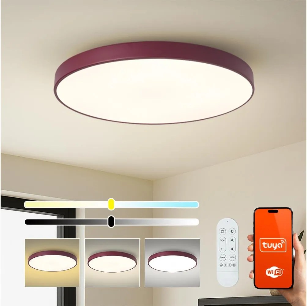 Brilagi-LED Corp de iluminat SMART LED pentru piscină, dimmabil, 100W/230V, 80 cm, Wi-Fi Tuya + telecomandă, bordo