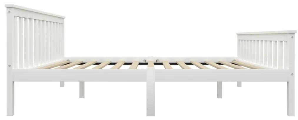 Cadru de pat cu 4 sertare, alb, 160 x 200 cm, lemn masiv de pin Alb, 160 x 200 cm, 4 Sertare