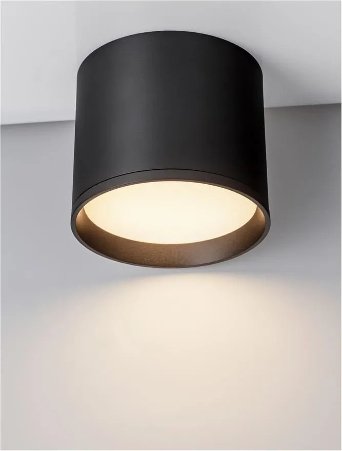 Spot aplicat, Plafoniera LED Ziaza negru, 10cm