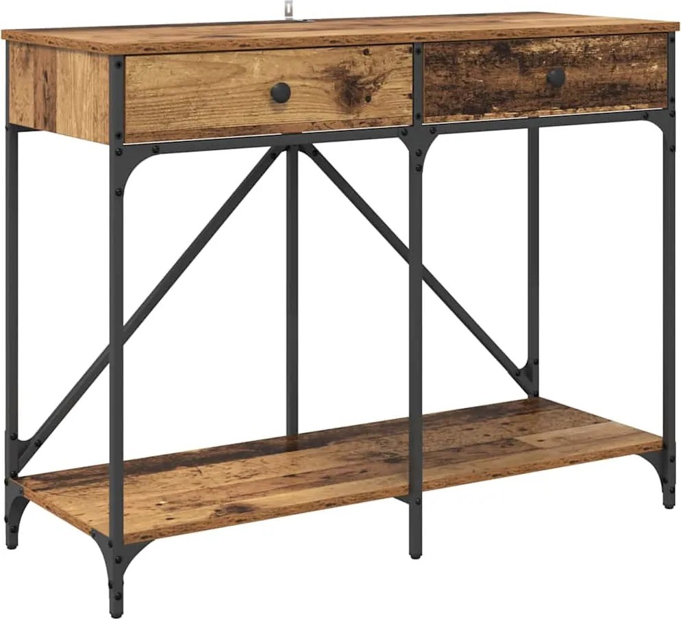 vidaXL Masă de consolă Lemn Vechi 100 x 39 x 78,5 cm Lemn compozit