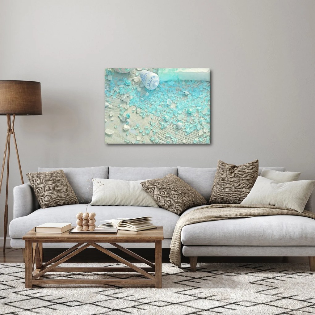 Tablou - Atmosfera de litoral în nuanțe turcoaz (70x50 cm)