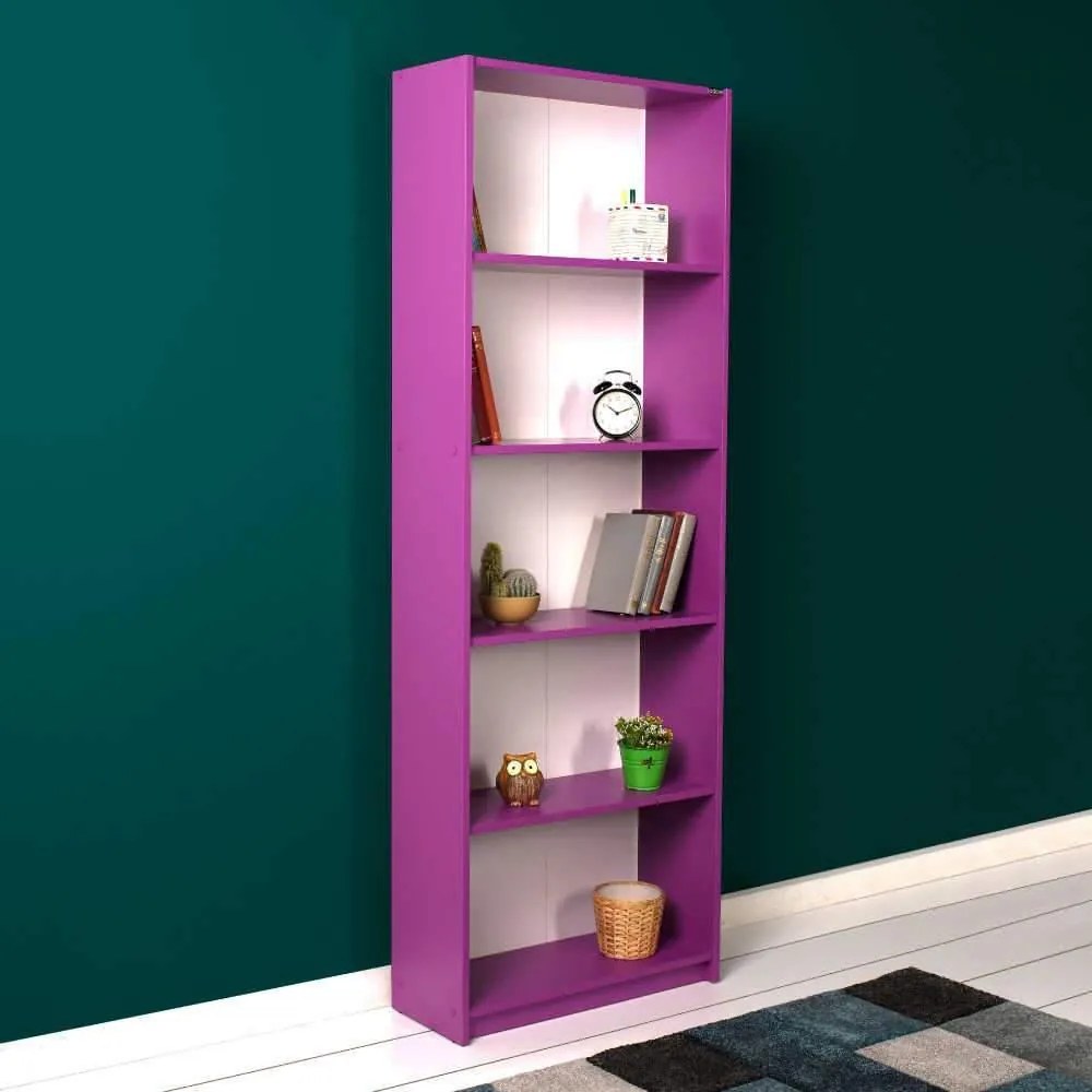 Biblioteca Adore Modern, 5 rafturi, 64x182x26 cm