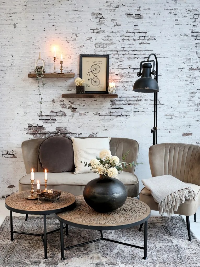 Lampadar negru din metal, handmade, Factory