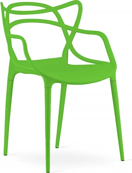 Set de gradina KATO SIRVON - 2 scaune si masa rotunda, negru/verde