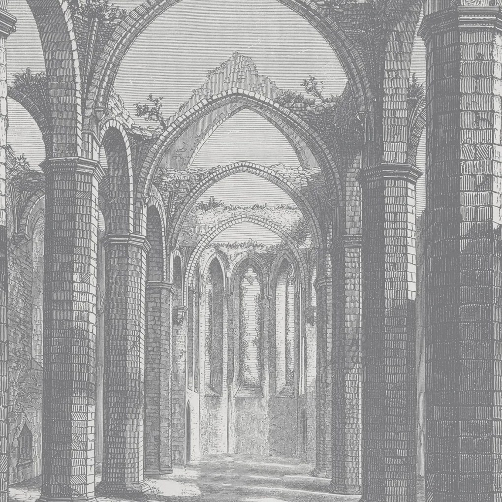 Fototapet, Gothic Arches, Grey, Rebel Walls