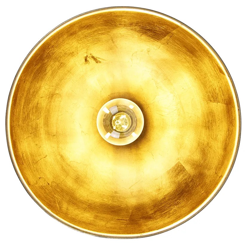 Plafoniera inteligentă neagră cu auriu 28 cm inclusiv Wifi A60 - Magnax