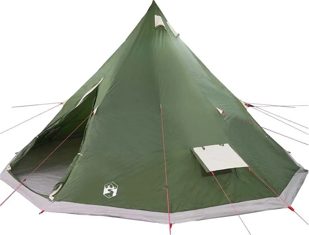 vidaXL Cort Tipi cu acoperiș Verde 560 x 560 x 300 cm tafta