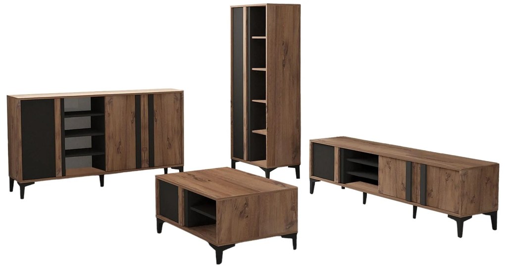 Mobilier living Laciko (Pin atlantic + antracit) . 1102248