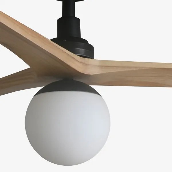 Ventilator de tavan FARO 34283-11L KLIM M 1xE27/15W/230V lemn/negru + telecomandă