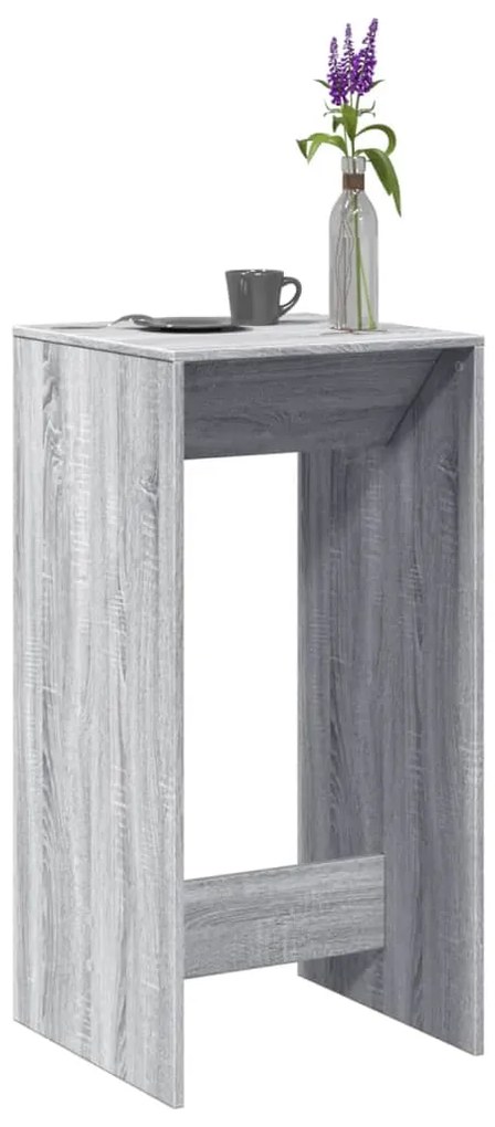 854423 vidaXL Masă bar, gri sonoma, 51x50x103,5 cm, lemn prelucrat