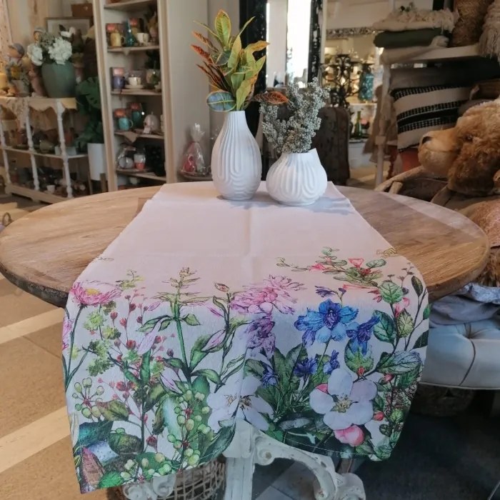 Traversa masa Spring Flowers, 40x140 cm