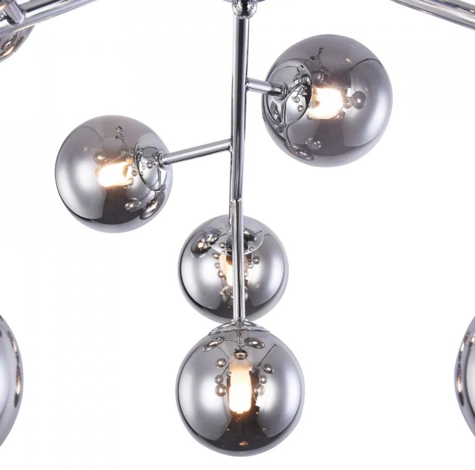 Plafoniera din metal argintie cu 12 globuri de sticla Maytoni Dallas