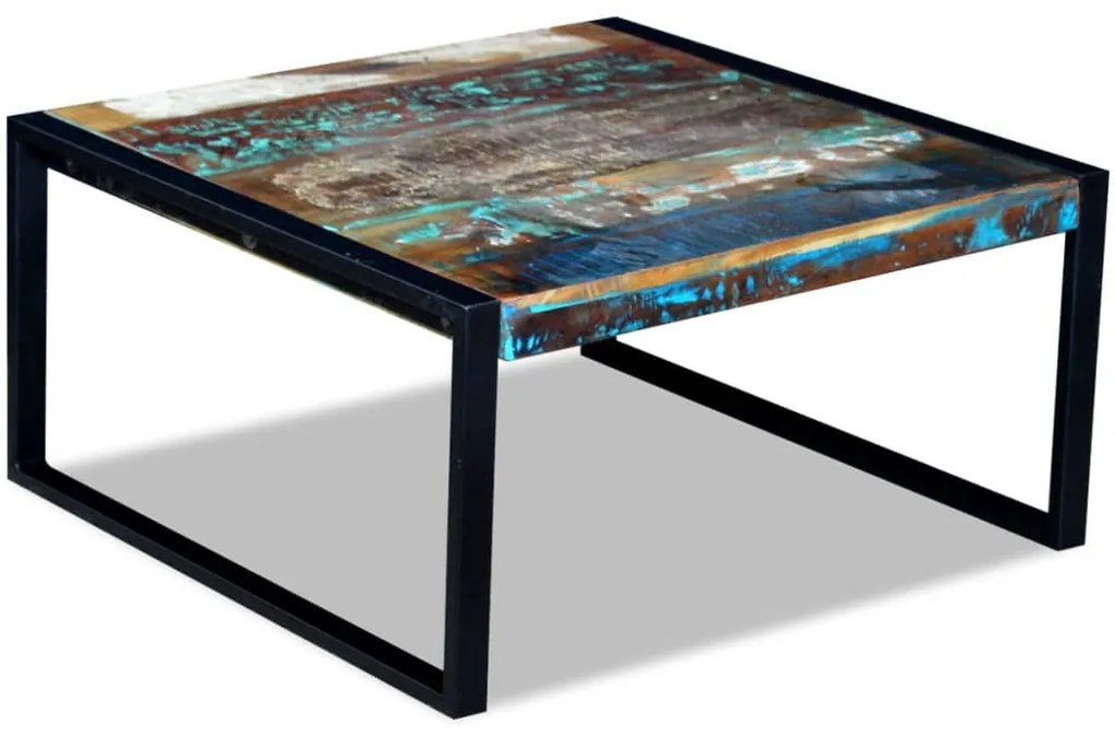 vidaXL Măsuță de cafea, 80 x 80 x 40 cm, lemn masiv reciclat