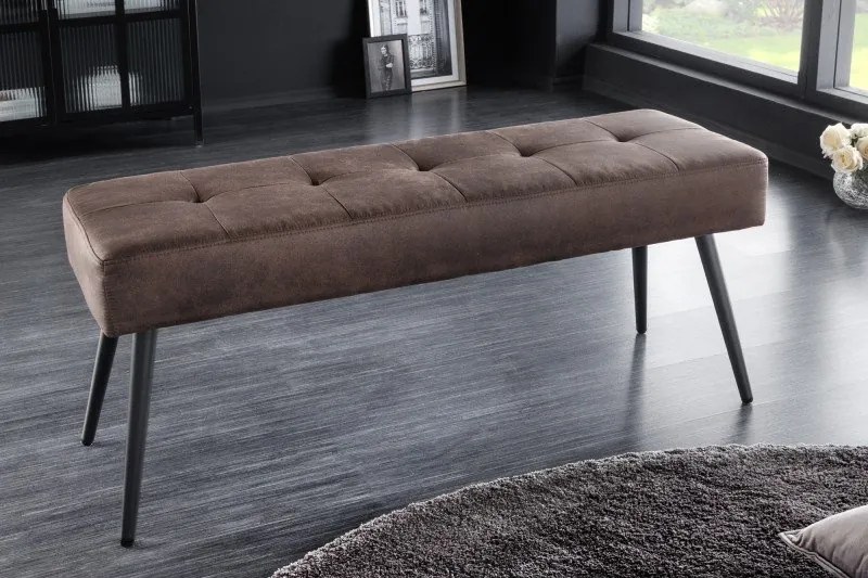 Bancheta tapitata design modern Boutique 100cm, maro