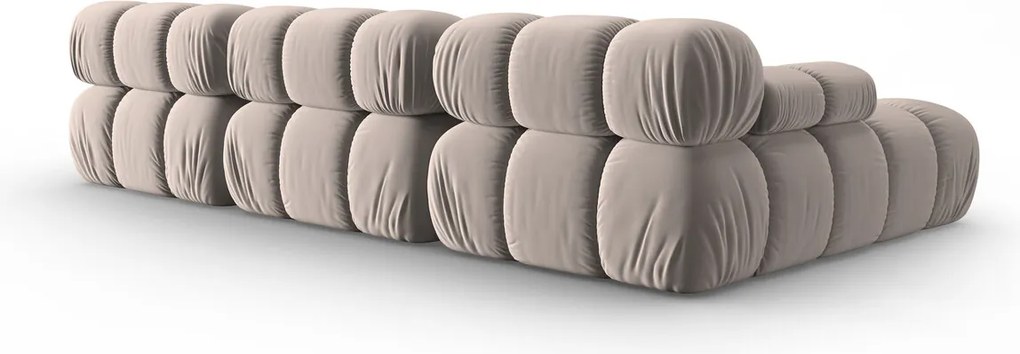 Coltar modular stanga 4 locuri, Bellis, Micadoni Home, BL, 282x155x70 cm, catifea, bej