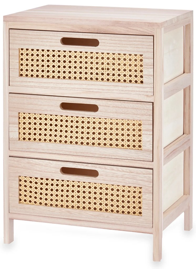 Comoda ingusta cu 3 sertare, impletitura vieneza, 29 x 40 x 58 cm