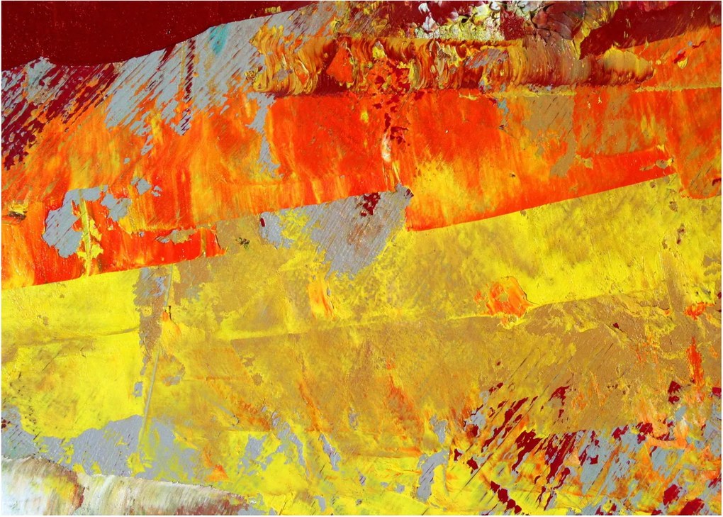 Tablou pe sticlă cu abstracție - pictura (70x50 cm)