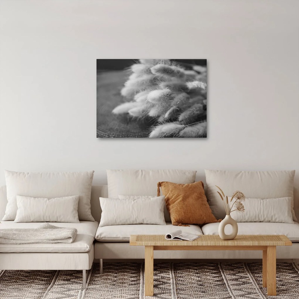 Tablou - iarbă de coadă de iepure pe masă (70x50 cm)