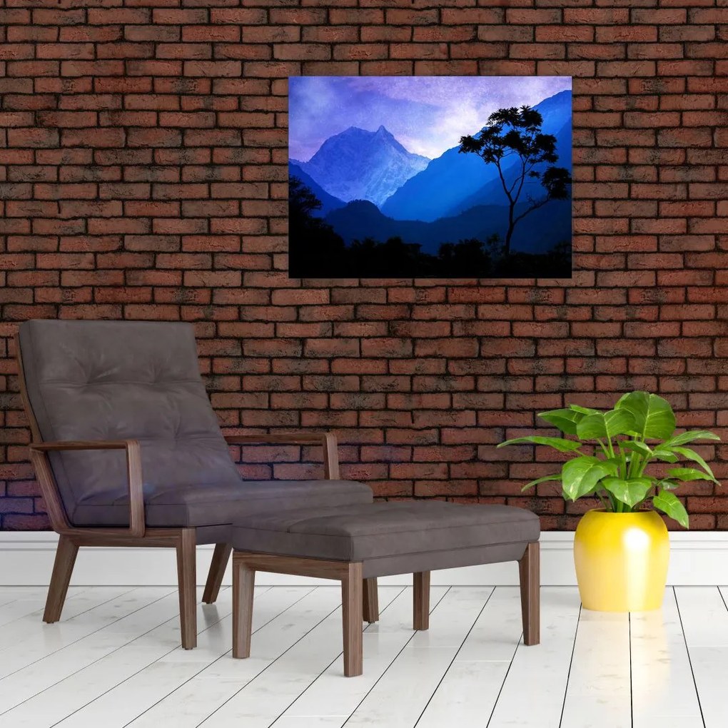 Tablou pe sticlă - Cerul de noapte din Nepal (70x50 cm)