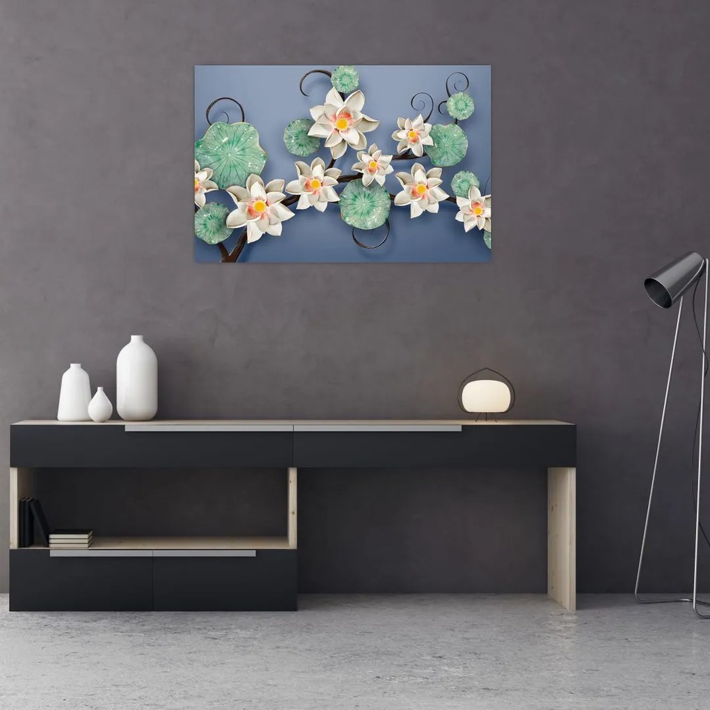 Tablu cu nufăr (90x60 cm)