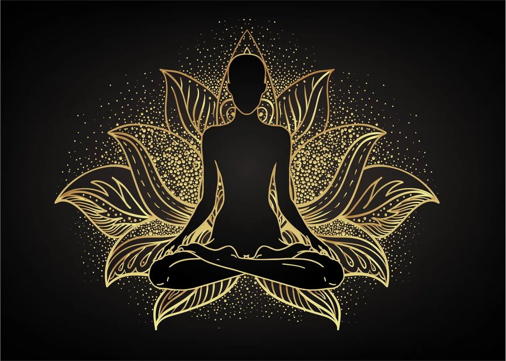 Tablou - Silueta într-o floare de lotus (70x50 cm)