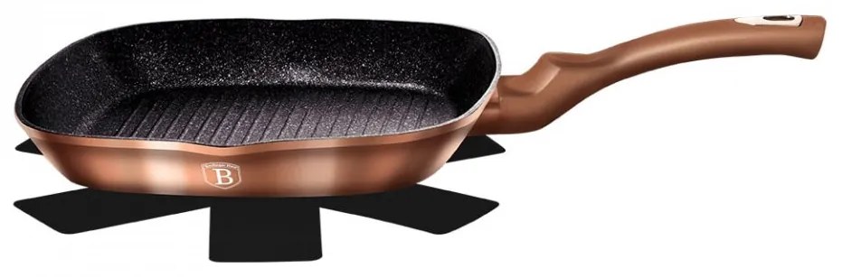 Tigaie Grill 28 cm Rose Gold (Cupru) Metalic Line Berlinger Haus BH 1521N