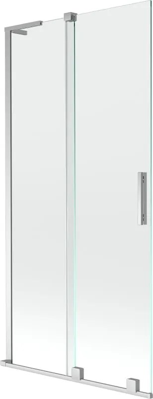 Mexen Velar L paravan de baie cu 2 uși glisante 95 x 150 cm, transparent, crom - 896-095-003-01-01