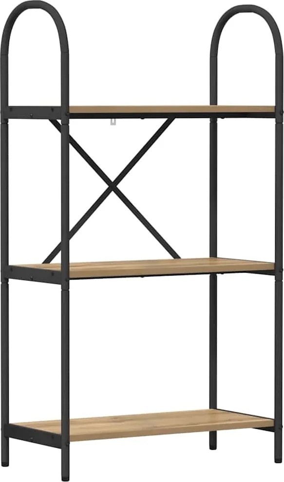 vidaXL Raft pentru cărți Stejar Artizanal 60 x 30 x 109 cm