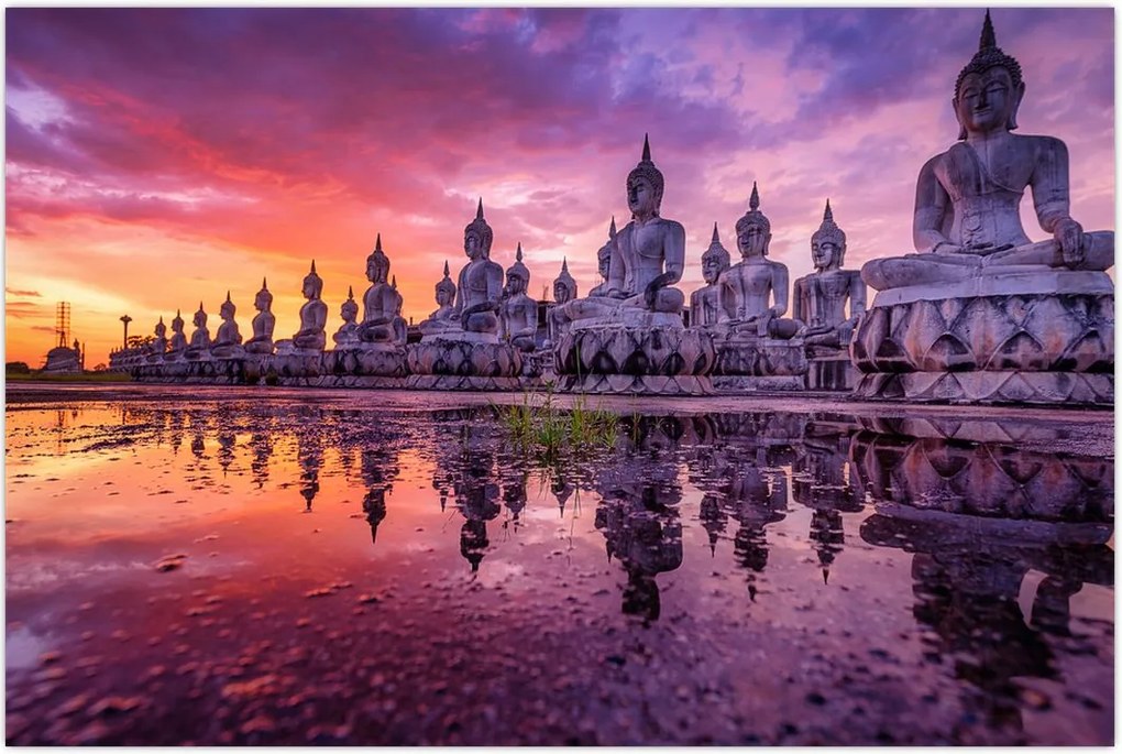 Tablou - Buddha la apus (90x60 cm)