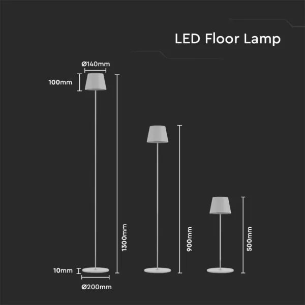 Lampă LED reglabilă 3în1, 4W, 5V, 4400 mAh, 3000K, IP54, albă