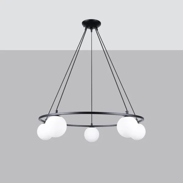 Lustră pe cablu Sollux SL.1214 YOLI 5xG9/8W/230V negru