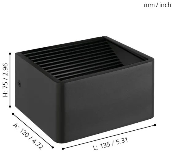 Eglo 98269 - Aplică perete exterior LED DONINNI LED/6W/230V IP44