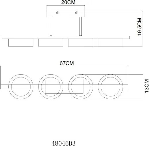 Lustra LED aplicata tavan moderna ZARA