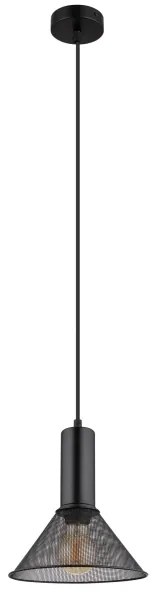 Lustră pe cablu JEDD 1xE27/60W/230V negru Globo 15648H1