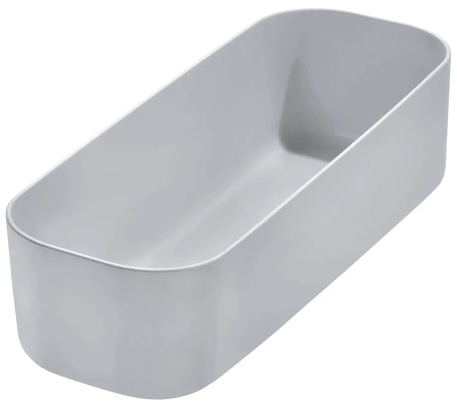 Cutie pentru depozitare iDesign Eco Bin, 27,43 x 9,14 cm, gri