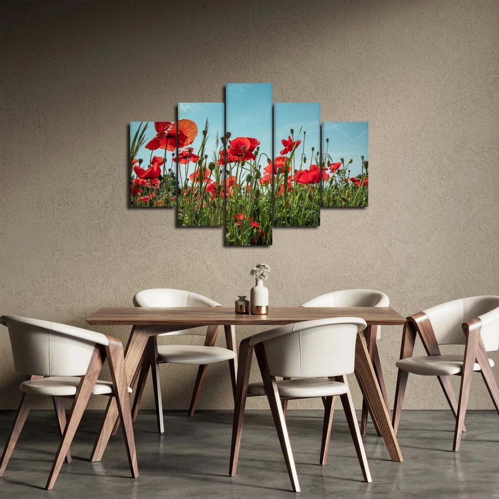 Tablou - Pe câmpul cu maci (150x105 cm)