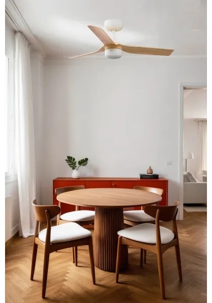 Ventilator LED dimabil FARO 33821WT-1TW MINI PUNT S LED/10W/230V maro/alb d. 90 cm WT + telecomandă