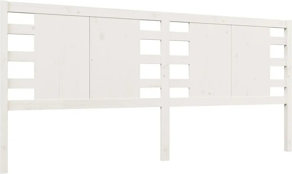 vidaXL Tăblie de pat, alb, 206x4x100 cm, lemn masiv de pin