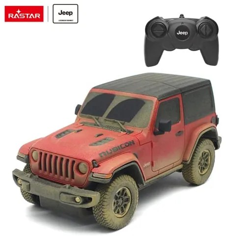 Masina RC 1:24 Rubicon Wrangler, Rosu cu noroi, 79500-4