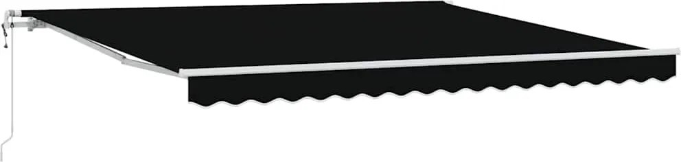 vidaXL Cort electric retractabil Negru 400 × 350 cm